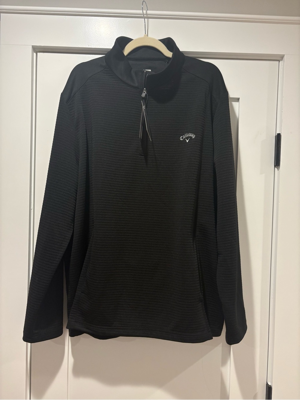 NEW Callaway Men’s Black Opti-Dri Quarter-Zip Pullover Jacket size XXL